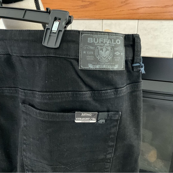 NWT Buffalo David Bitton Crinkled Straight Six Men’s Jeans Sz 42 x 34 - Picture 7 of 16